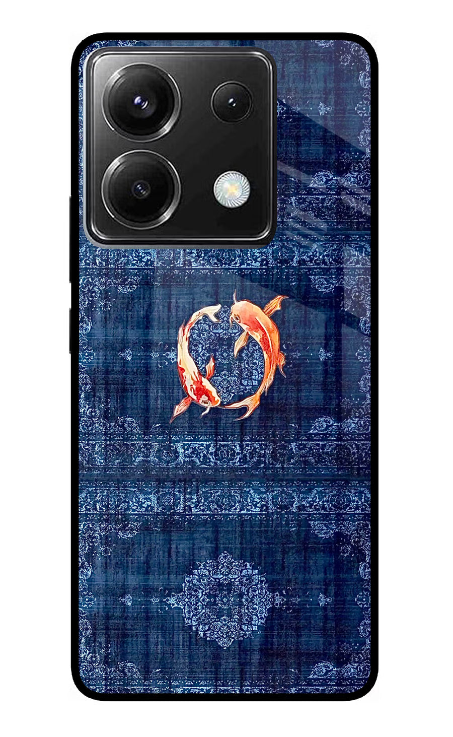 Koi Blue Poco X6 Back Cover, Metal case