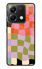 Wavy Grid Poco X6 Metal Case Back Cover by Casekaro