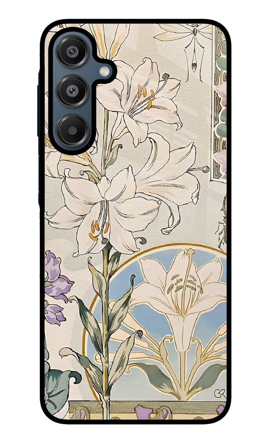 White Lily Samsung A16 5G Back Cover, Metal case