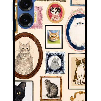 Mirror Cats Samsung S25 Metal Case Back Cover by Casekaro