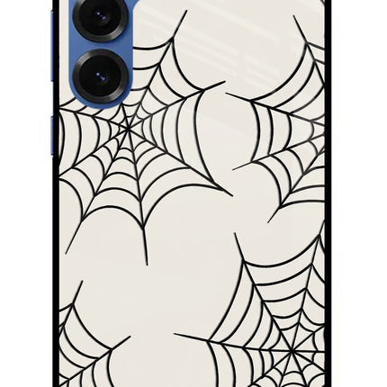 Spider Web Samsung S25 Plus Metal Case Back Cover by Casekaro