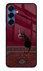 Midnight Cat Samsung S25 Plus Metal Case Back Cover by Casekaro