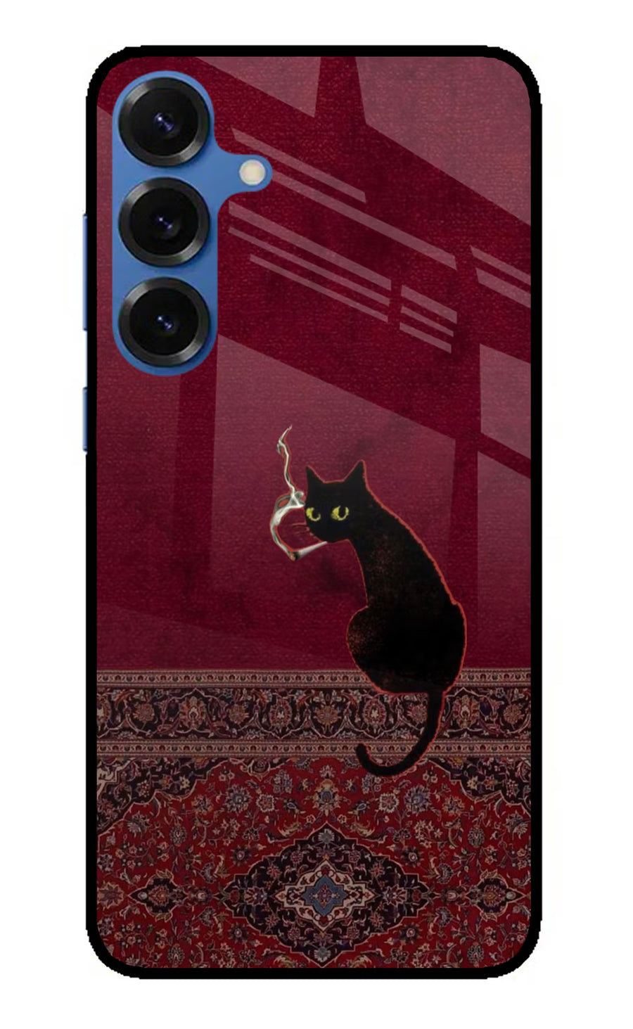 Midnight Cat Samsung S25 Plus Back Cover, Metal case