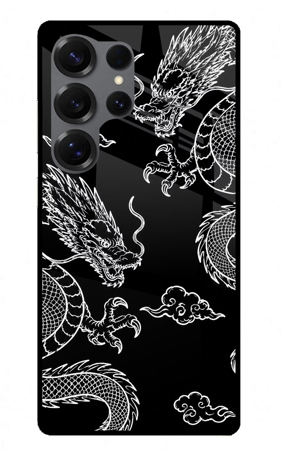 Twin Dragons Samsung S25 Ultra Back Cover, Metal case