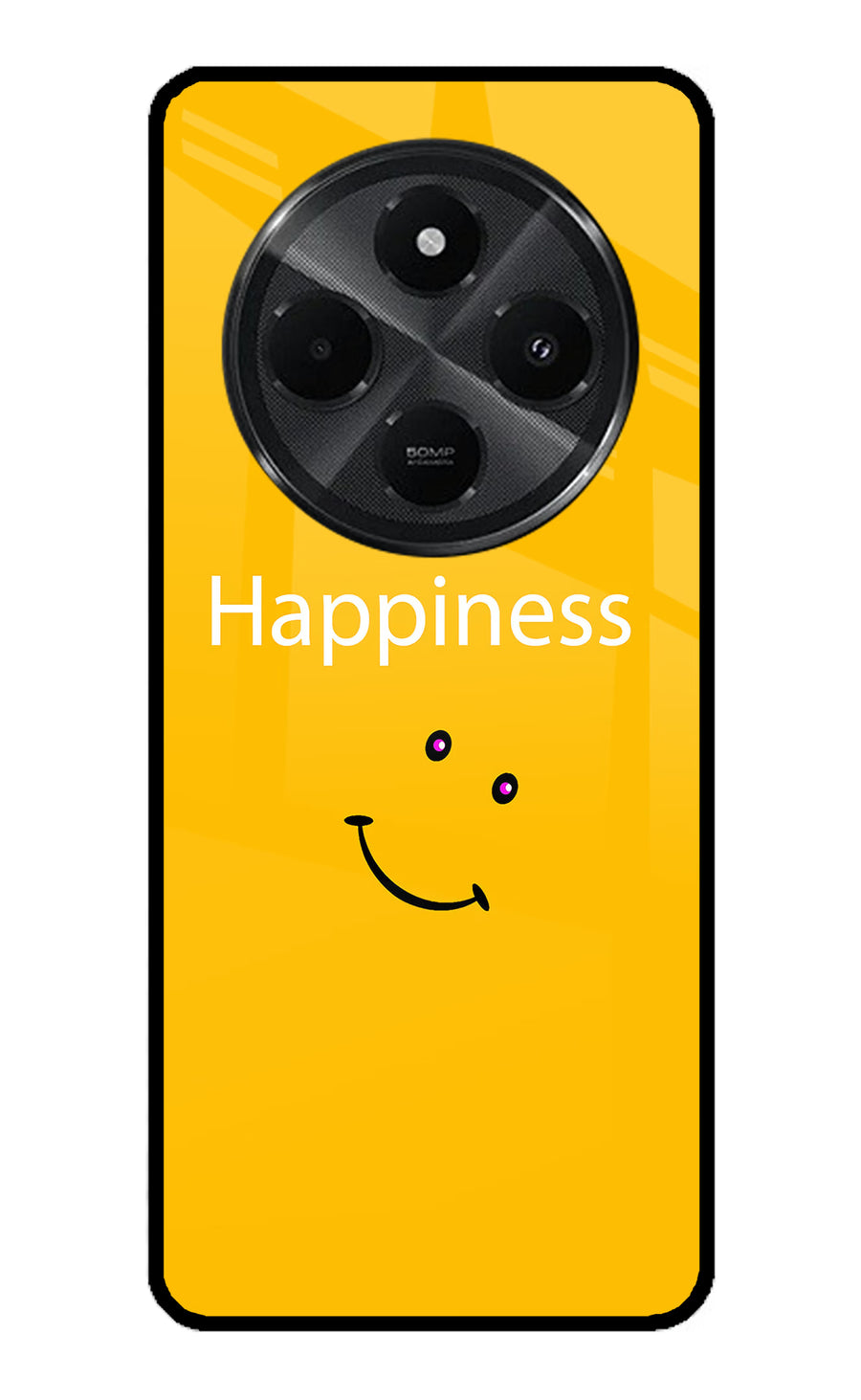 Happiness With Smiley Redmi A4 5G Back Cover, Metal case