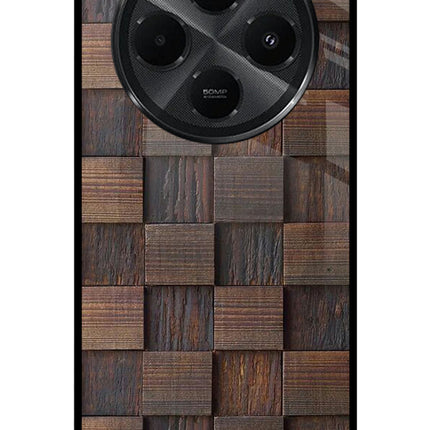 Wooden Cube Design Redmi A4 5G Metal Case Back Cover by Casekaro