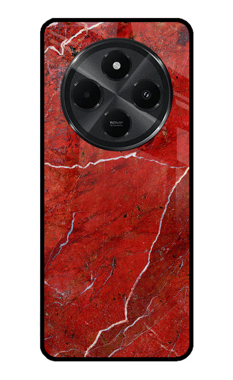 Red Marble Design Redmi A4 5G Back Cover, Metal case