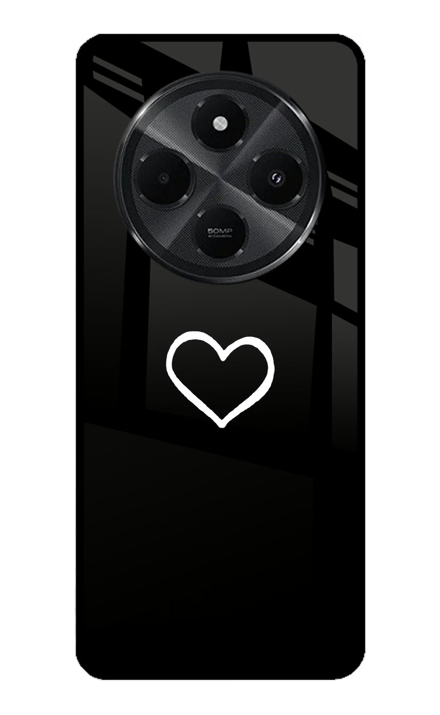 Heart Redmi A4 5G Back Cover, Metal case