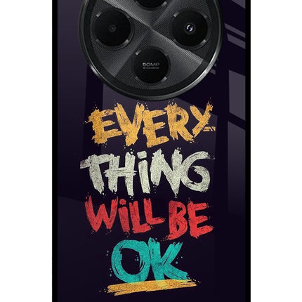 Everything Will Be Ok Redmi A4 5G Metal Case Back Cover by Casekaro