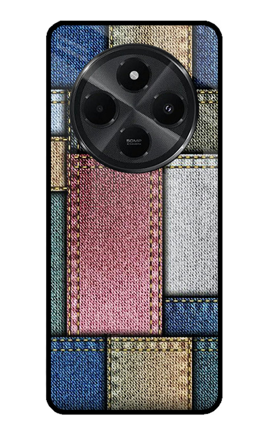 Multicolor Jeans Redmi A4 5G Back Cover, Metal case