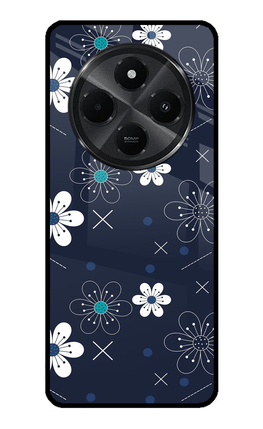 Flowers Redmi A4 5G Back Cover, Metal case