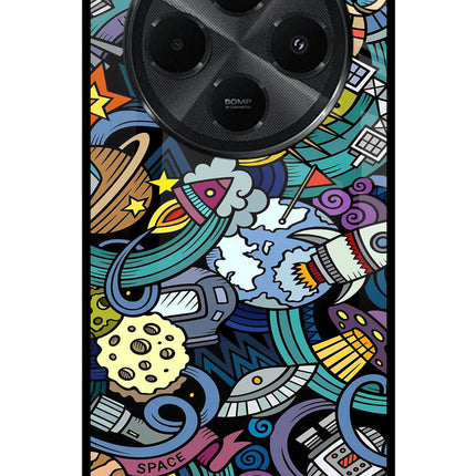 Space Abstract Redmi A4 5G Metal Case Back Cover by Casekaro
