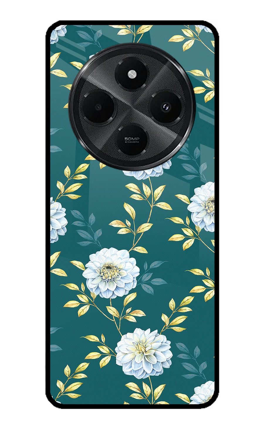 Flowers Redmi A4 5G Back Cover, Metal case