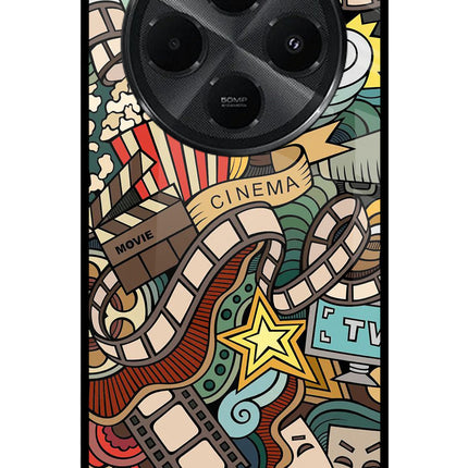 Cinema Abstract Redmi A4 5G Metal Case Back Cover by Casekaro