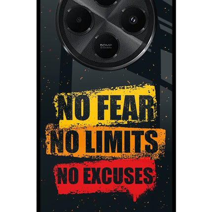 No Fear No Limits No Excuse Redmi A4 5G Metal Case Back Cover by Casekaro