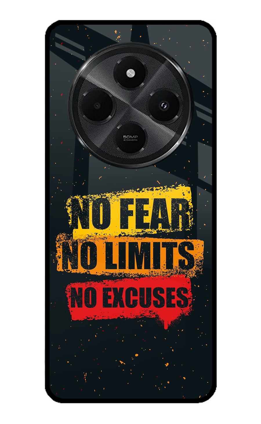 No Fear No Limits No Excuse Redmi A4 5G Back Cover, Metal case