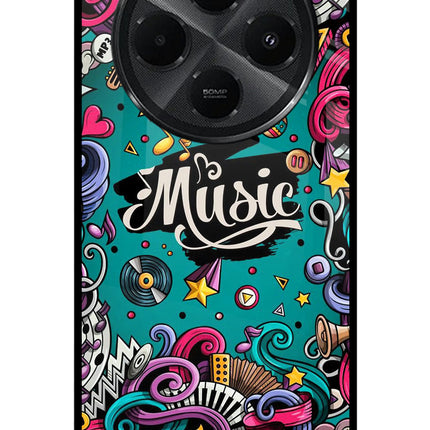 Music Graffiti Redmi A4 5G Metal Case Back Cover by Casekaro
