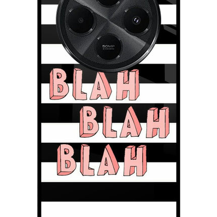 Blah Blah Blah Redmi A4 5G Metal Case Back Cover by Casekaro