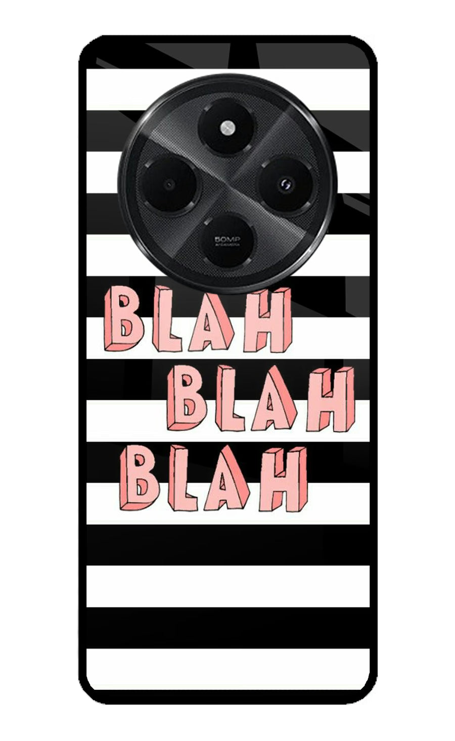 Blah Blah Blah Redmi A4 5G Back Cover, Metal case