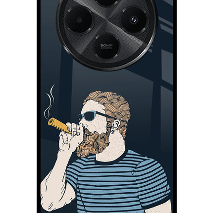 Smoking Redmi A4 5G Metal Case Back Cover by Casekaro