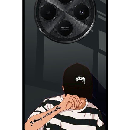 Aesthetic Boy Redmi A4 5G Metal Case Back Cover by Casekaro