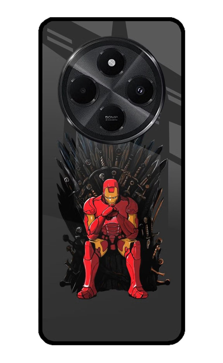 Ironman Throne Redmi A4 5G Back Cover, Metal case