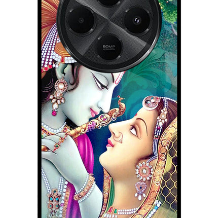 Lord Radha Krishna Redmi A4 5G Metal Case Back Cover by Casekaro