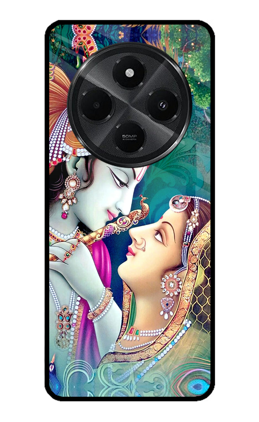Lord Radha Krishna Redmi A4 5G Back Cover, Metal case