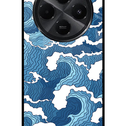 Blue Waves Redmi A4 5G Metal Case Back Cover by Casekaro