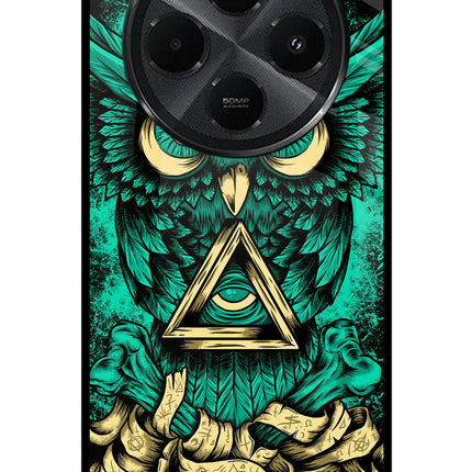 Green Owl Redmi A4 5G Metal Case Back Cover by Casekaro