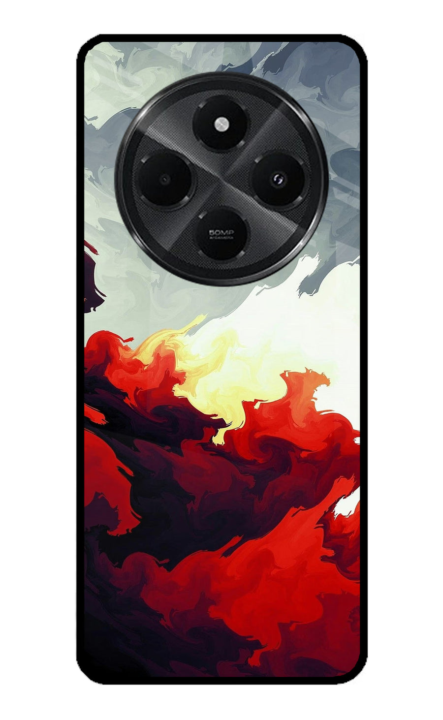 Fire Cloud Redmi A4 5G Back Cover, Metal case