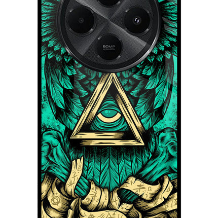 Green Owl Redmi A4 5G Metal Case Back Cover by Casekaro