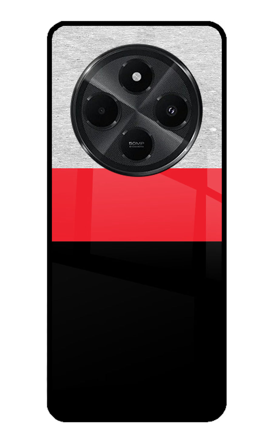 Tri Color Pattern Redmi A4 5G Back Cover, Metal case
