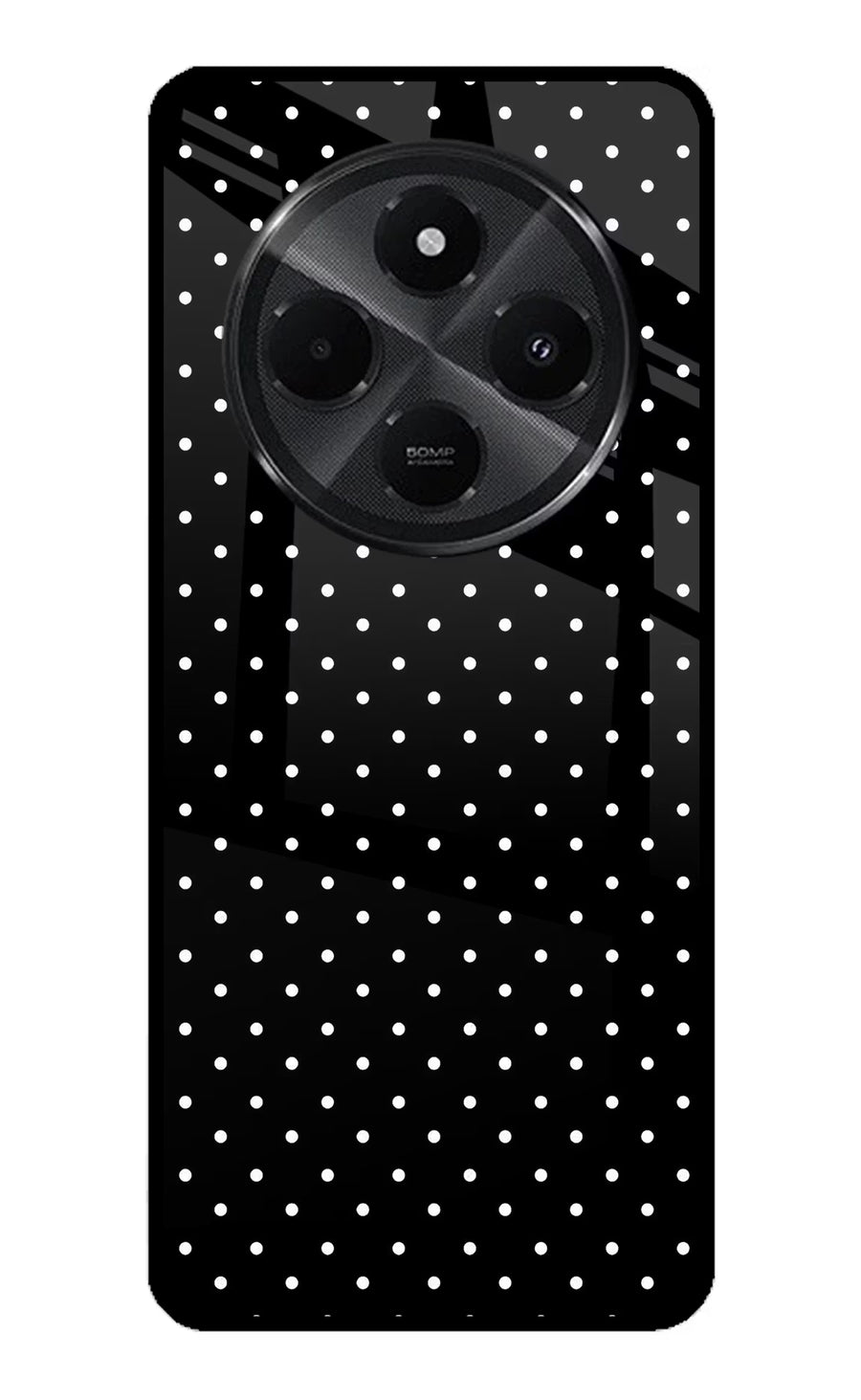 White Dots Redmi A4 5G Back Cover, Metal case