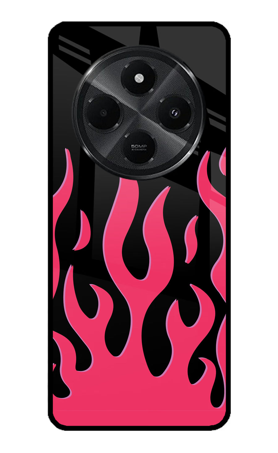 Fire Flames Redmi A4 5G Back Cover, Metal case