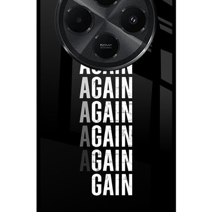 Again Again Gain Redmi A4 5G Metal Case Back Cover by Casekaro