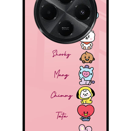 BTS names Redmi A4 5G Metal Case Back Cover by Casekaro