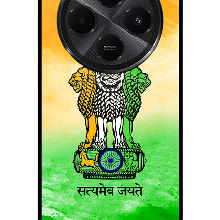 Satyamev Jayate Flag Redmi A4 5G Metal Case Back Cover by Casekaro