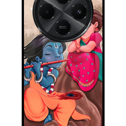Radhe Krishna Redmi A4 5G Metal Case Back Cover by Casekaro
