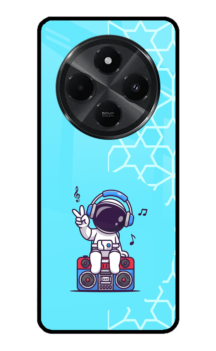 Cute Astronaut Chilling Redmi A4 5G Back Cover, Metal case