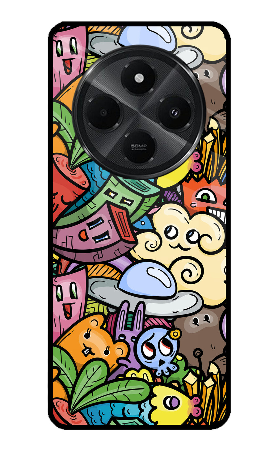 Veggie Doodle Redmi A4 5G Back Cover, Metal case