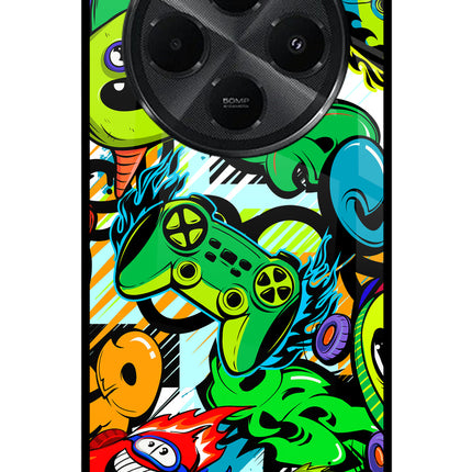 Game Doodle Redmi A4 5G Metal Case Back Cover by Casekaro
