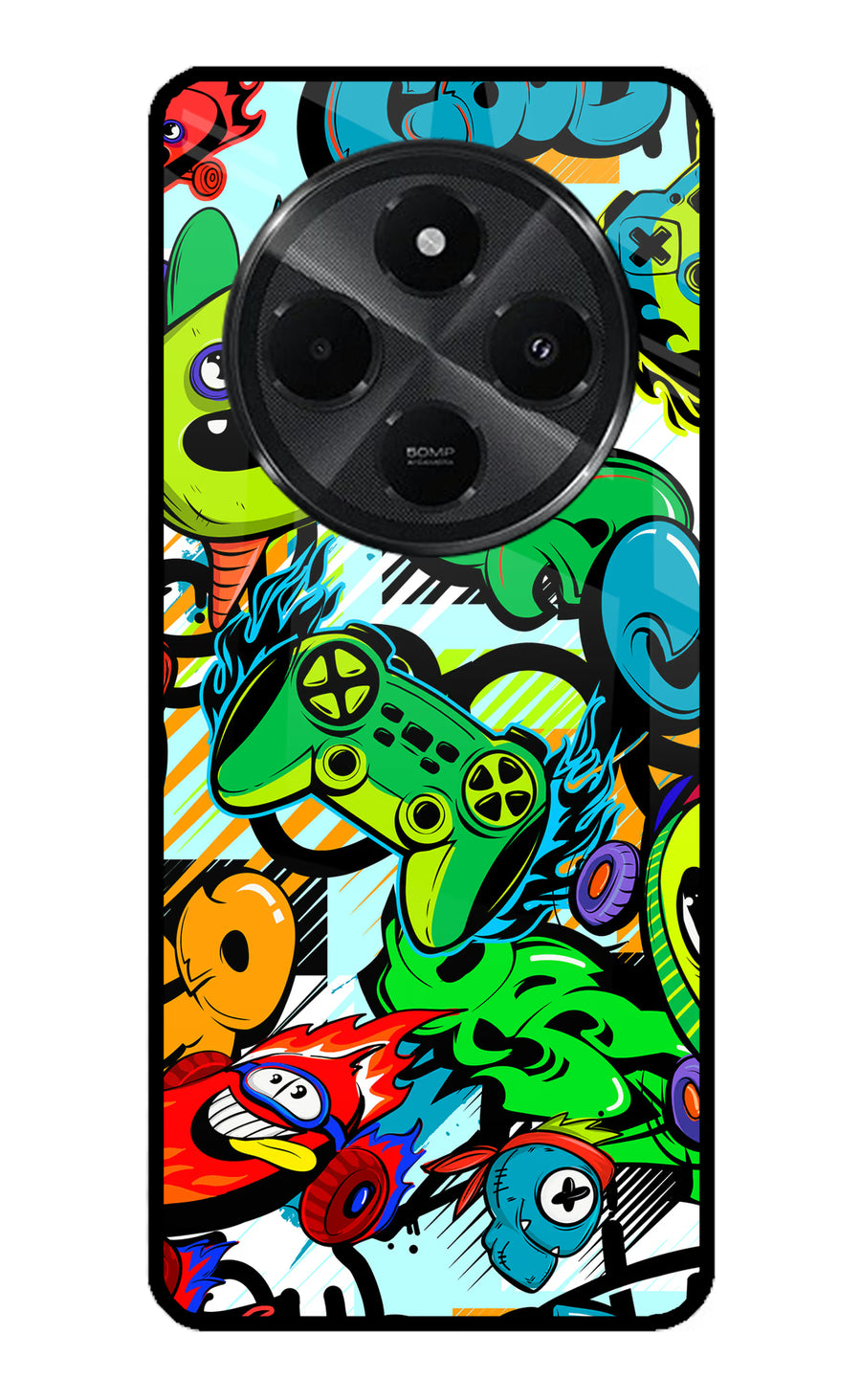 Game Doodle Redmi A4 5G Back Cover, Metal case