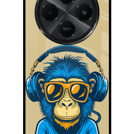 Monkey Headphone Redmi A4 5G Metal Case Back Cover by Casekaro