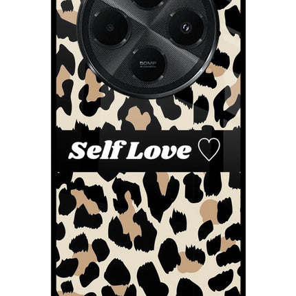 Leopard Print Self Love Redmi A4 5G Metal Case Back Cover by Casekaro