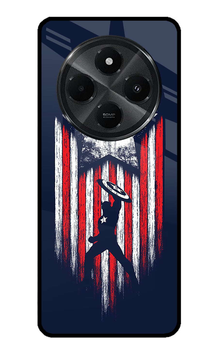 Captain America Marvel Art Redmi A4 5G Back Cover, Metal case