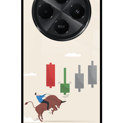 Bull Trading Momentum Redmi A4 5G Metal Case Back Cover by Casekaro