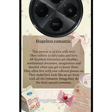 Hopeless Romantic Redmi A4 5G Metal Case Back Cover by Casekaro