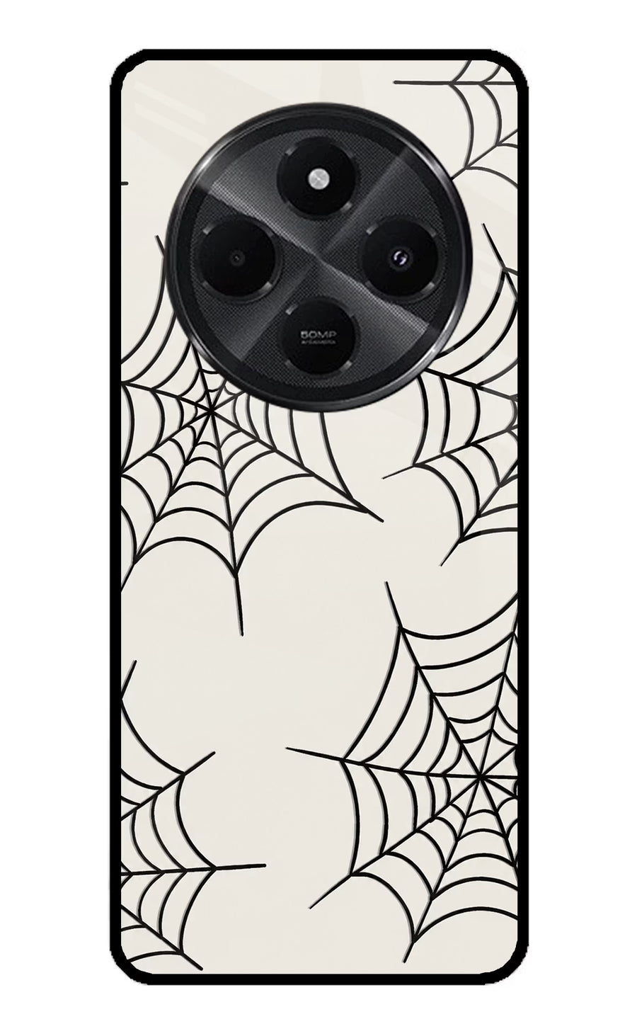 Spider Web Redmi A4 5G Back Cover, Metal case