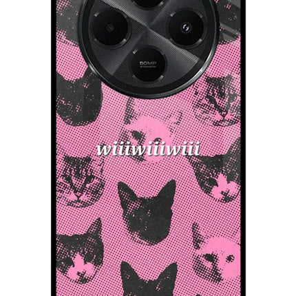 Pink Cats Redmi A4 5G Metal Case Back Cover by Casekaro